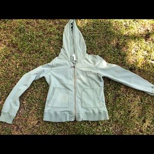 Hooded sweat shirt in green